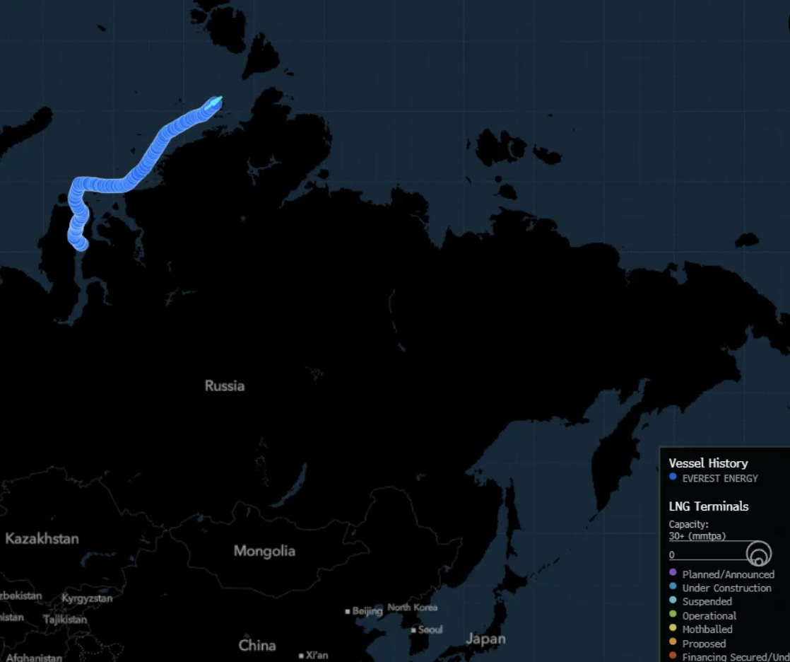 Арктик СПГ газовоз Азия